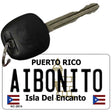 Aibonito Puerto Rico Flag Novelty Aluminum Key Chain KC-2814