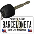 Barceloneta Puerto Rico Flag Novelty Aluminum Key Chain KC-2818