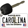 Carolina Puerto Rico Flag Novelty Aluminum Key Chain KC-2825