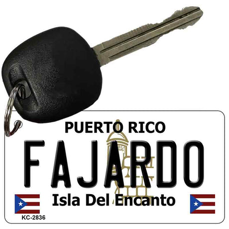 Fajardo Puerto Rico Flag Novelty Aluminum Key Chain KC-2836