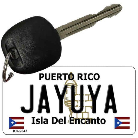 Jayuya Puerto Rico Flag Novelty Aluminum Key Chain KC-2847