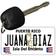 Juana Diaz Puerto Rico Flag Novelty Aluminum Key Chain KC-2848