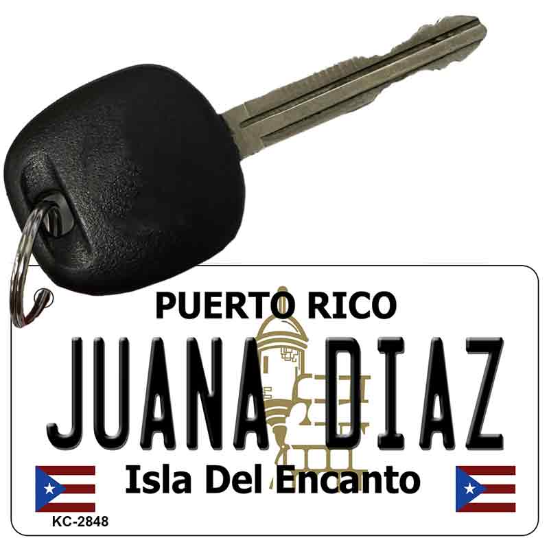 Juana Diaz Puerto Rico Flag Novelty Aluminum Key Chain KC-2848