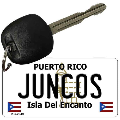 Juncos Puerto Rico Flag Novelty Aluminum Key Chain KC-2849