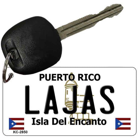 Lajas Puerto Rico Flag Novelty Aluminum Key Chain KC-2850