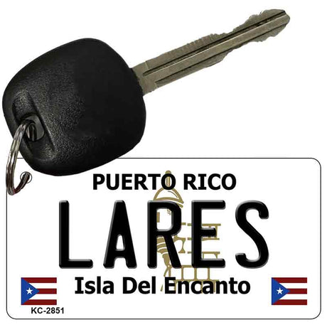 Lares Puerto Rico Flag Novelty Aluminum Key Chain KC-2851