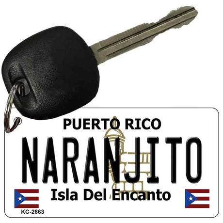 Naranjito Puerto Rico Flag Novelty Aluminum Key Chain KC-2863