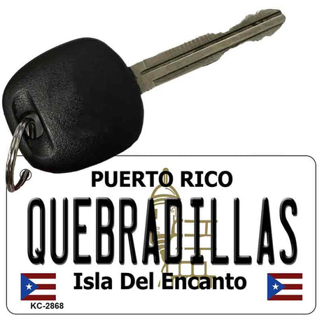 Quebradillas Puerto Rico Flag Novelty Aluminum Key Chain KC-2868