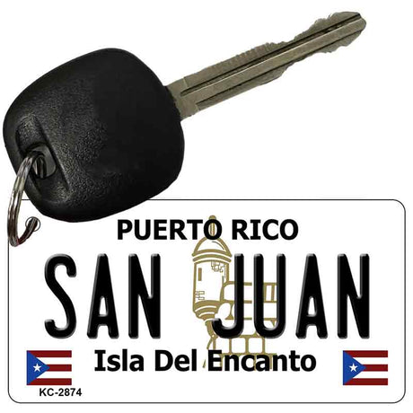 San Juan Puerto Rico Flag Novelty Aluminum Key Chain KC-2874