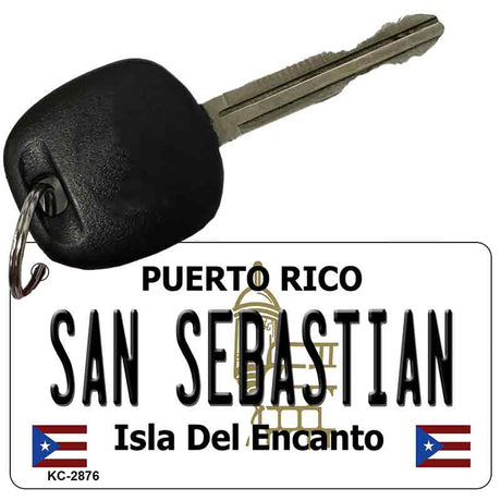 San Sebastian Puerto Rico Flag Novelty Aluminum Key Chain KC-2876