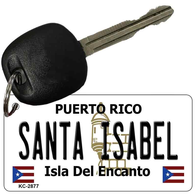 Santa Isabel Puerto Rico Flag Novelty Aluminum Key Chain KC-2877