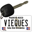 Vieques Puerto Rico Flag Novelty Aluminum Key Chain KC-2884