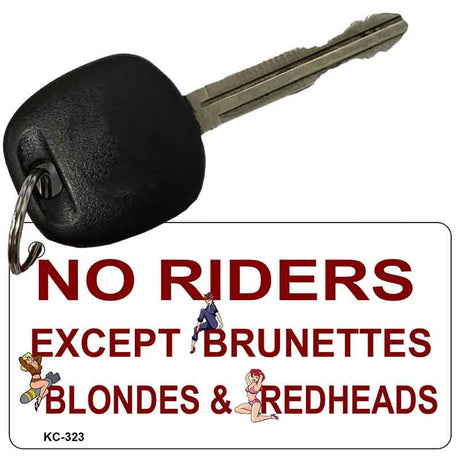 No Riders Novelty Aluminum Key Chain KC-323