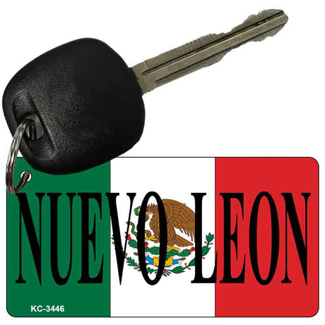 Nuevo Leon On Flag Novelty Aluminum Key Chain KC-3446