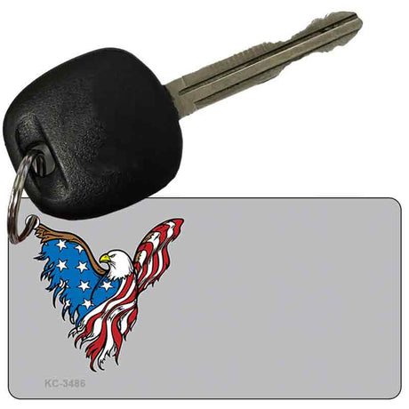 Patriotic Eagle OffSet Novelty Aluminum Key Chain KC-3486