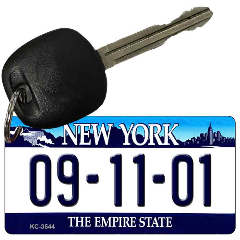 09-11-01 New York State License Plate Tag Key Chain KC-3544