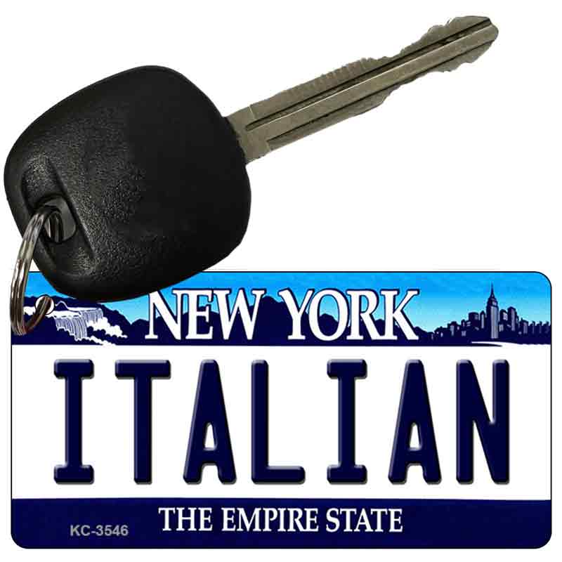 Italian New York State License Plate Tag Key Chain KC-3546