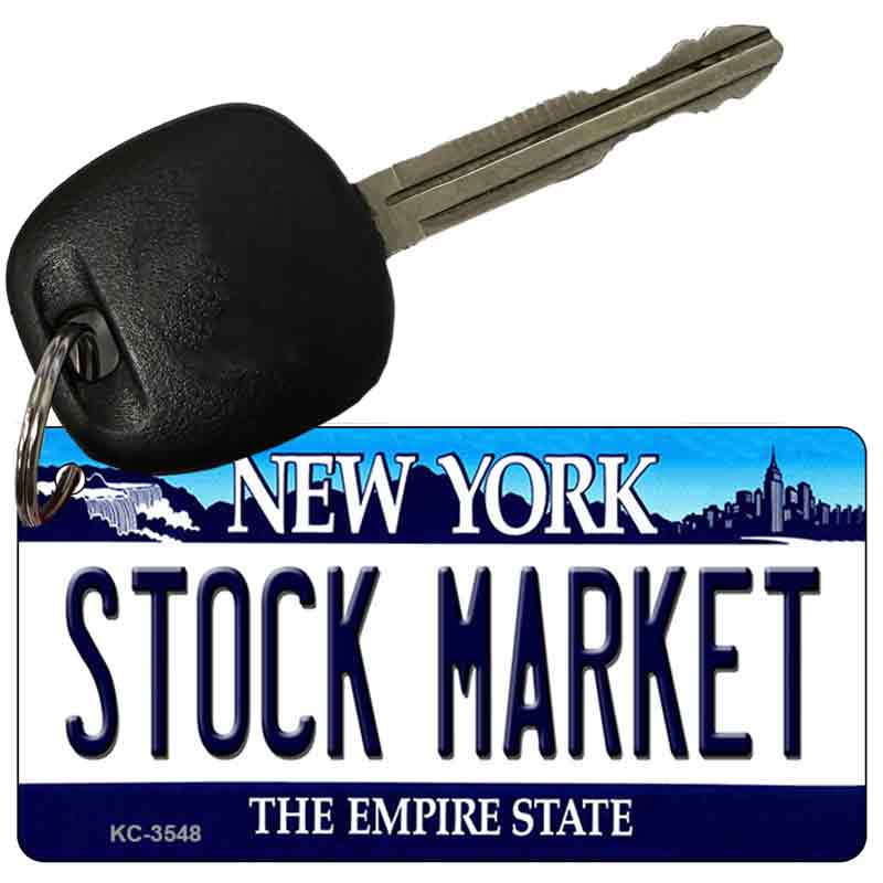 Stock Market New York State License Plate Tag Key Chain KC-3548