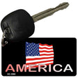 American Flag Black Novelty Aluminum Key Chain KC-3560