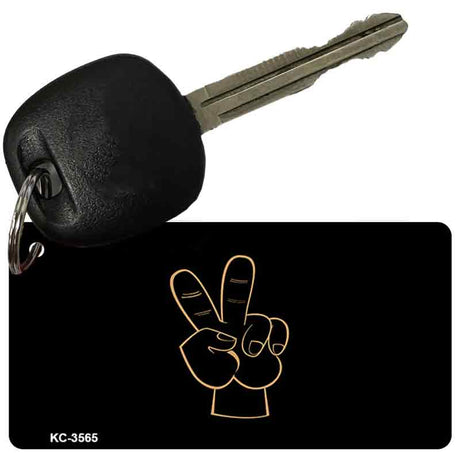 Peace Fingers Novelty Metal Key Chain KC-3565