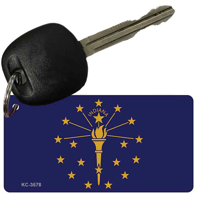 Indiana State Flag Novelty Aluminum Key Chain KC-3578