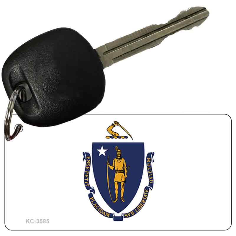 Massachusetts State Flag Novelty Aluminum Key Chain KC-3585