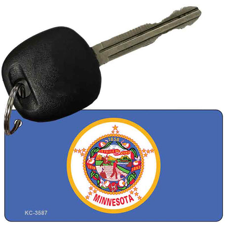 Minnesota State Flag Novelty Aluminum Key Chain KC-3587