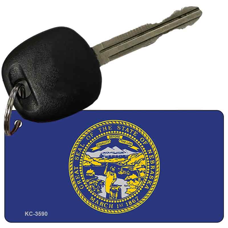 Nebraska State Flag Novelty Aluminum Key Chain KC-3590