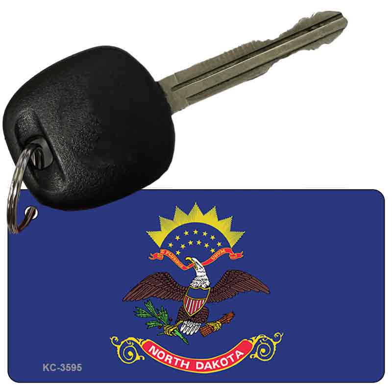 North Dakota State Flag Novelty Aluminum Key Chain KC-3595