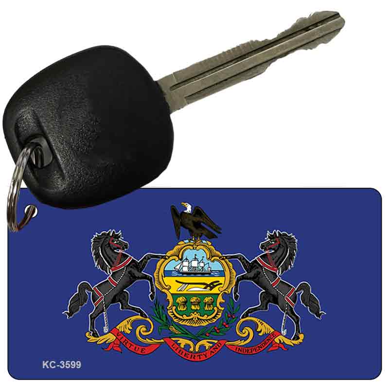 Pennsylvania State Flag Novelty Aluminum Key Chain KC-3599