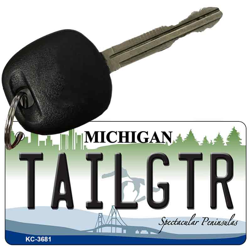 Tailgtr Michigan State License Plate Tag Novelty Key Chain KC-3681