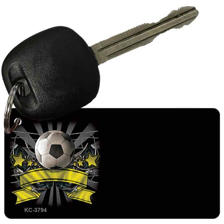 Soccer Banner OffSet Novelty Aluminum Key Chain KC-3794