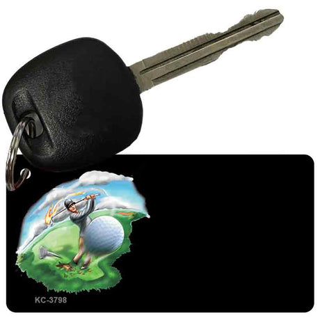 Golf Swing OffSet Novelty Aluminum Key Chain KC-3798