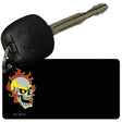 Flaming Skull OffSet Novelty Aluminum Key Chain KC-3814