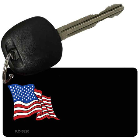 American Flag OffSet Novelty Aluminum Key Chain KC-3820