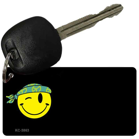 Peace Smiley OffSet Novelty Aluminum Key Chain KC-3863