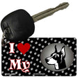 I Love My Doberman Novelty Metal Key Chain KC-3885