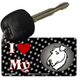 I Love My Airedale Terrier Novelty Metal Key Chain KC-3886