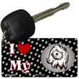 I Love My Maltese Novelty Metal Key Chain KC-3914