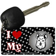 I Love My Miniature Schnauzer Novelty Metal Key Chain KC-3917