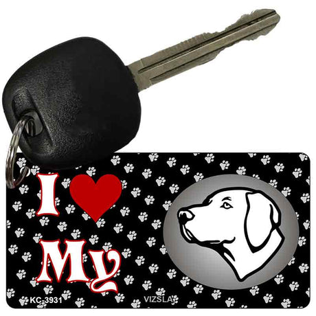 I Love My Vizsla Novelty Metal Key Chain KC-3931