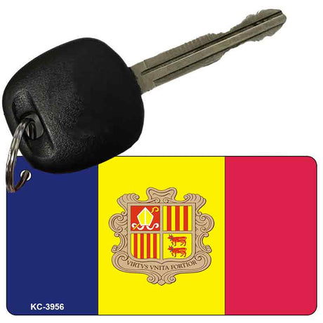 Andorra Flag Novelty Aluminum Key Chain KC-3956