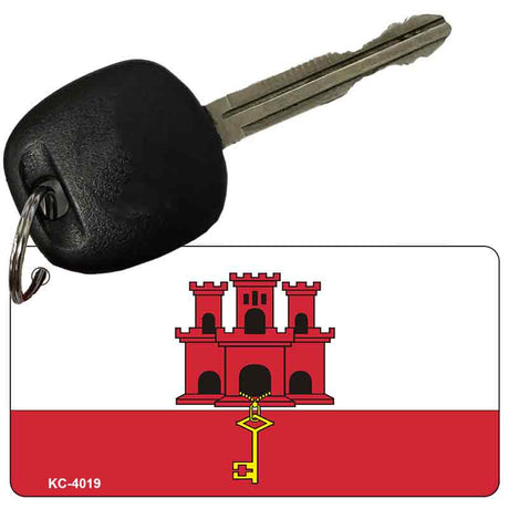 Gibraltar Flag Novelty Aluminum Key Chain KC-4019