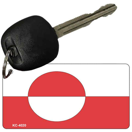 Greenland Flag Novelty Aluminum Key Chain KC-4020