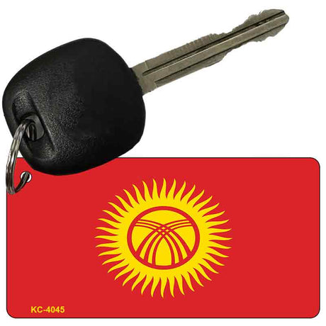 Kyrgyzstan Flag Novelty Aluminum Key Chain KC-4045