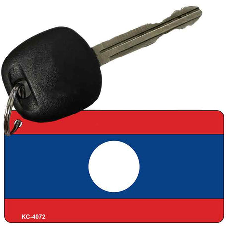 Laos Flag Novelty Aluminum Key Chain KC-4072