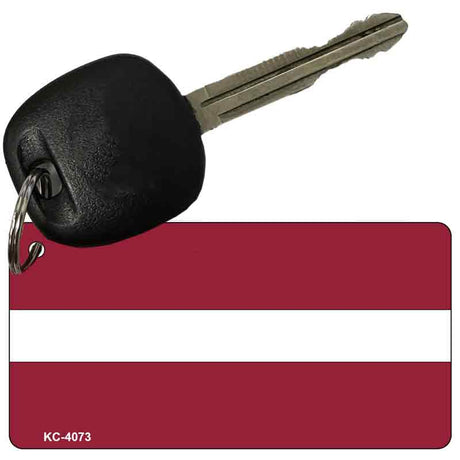 Latvia Flag Novelty Aluminum Key Chain KC-4073