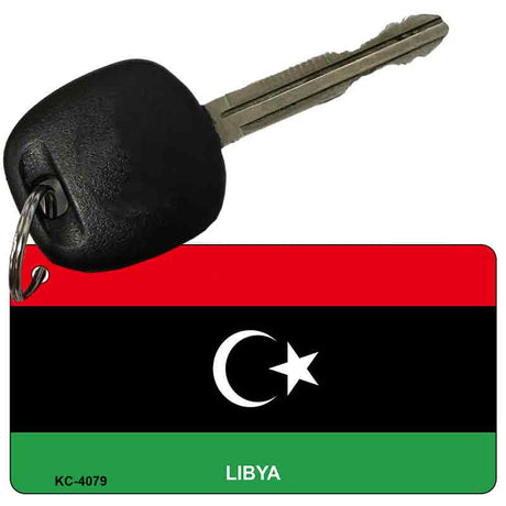 Libya Flag Novelty Aluminum Key Chain KC-4079