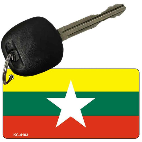 Myanmar Flag Novelty Aluminum Key Chain KC-4103