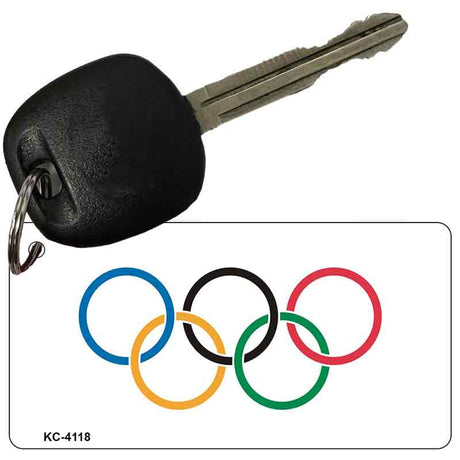 Olympic Flag Novelty Aluminum Key Chain KC-4118